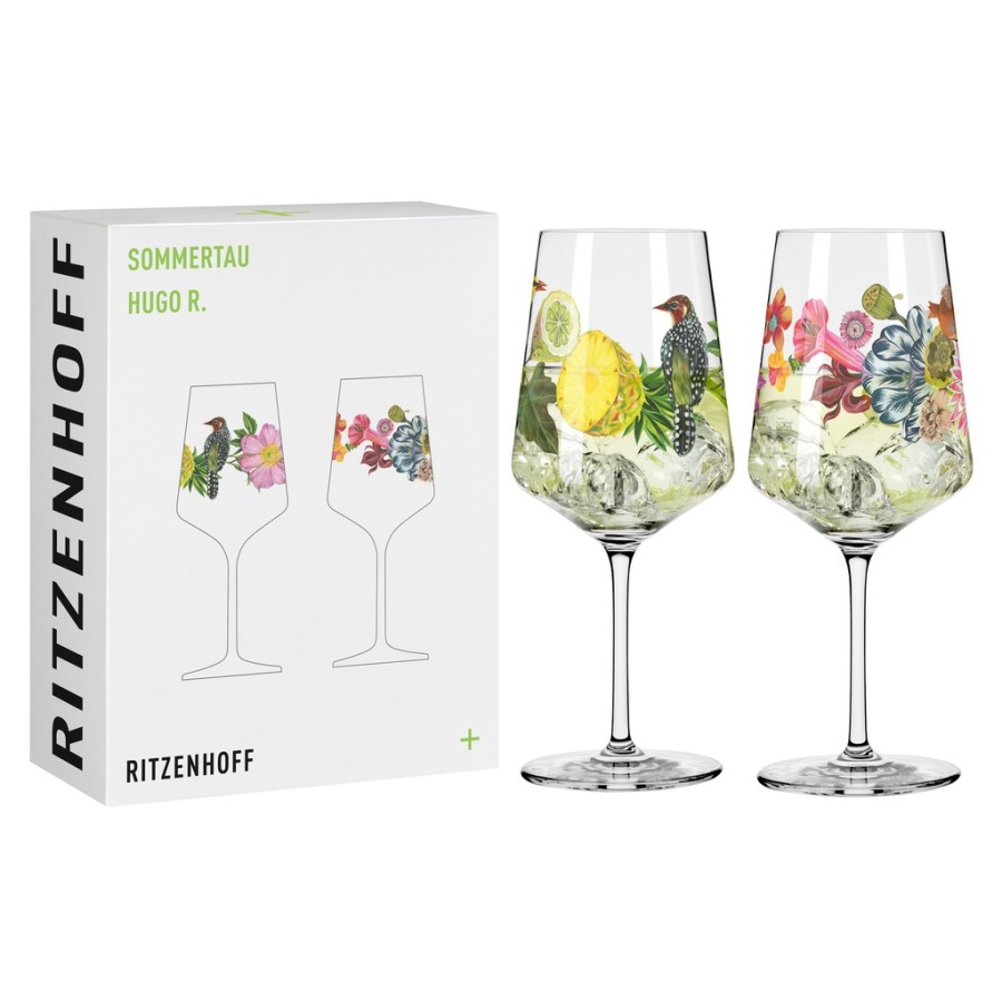 2er-Set Aperitifglas SOMMERTAU HUGO No. 5&6